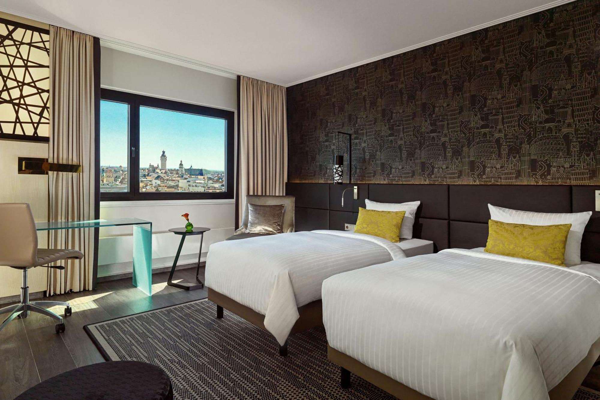 Deluxe Zweibettzimmer mit Stadtblick